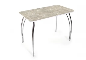 Кухонный стол Лилия (серебро) Металл/пластик, Кружева