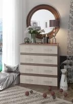 Комод "Стендмебель К6 (Дуб Белфорт, ЛДСП, Венге)"