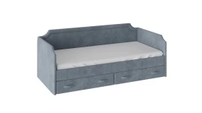 Кровать с мягкой обивкой и ящиками «Кантри» Тип 1 (90)
